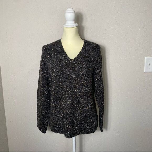Charter Club Petite Wool Blend Mixed Knit V Neck Sweater Women's Size PM - Picture 6 of 12